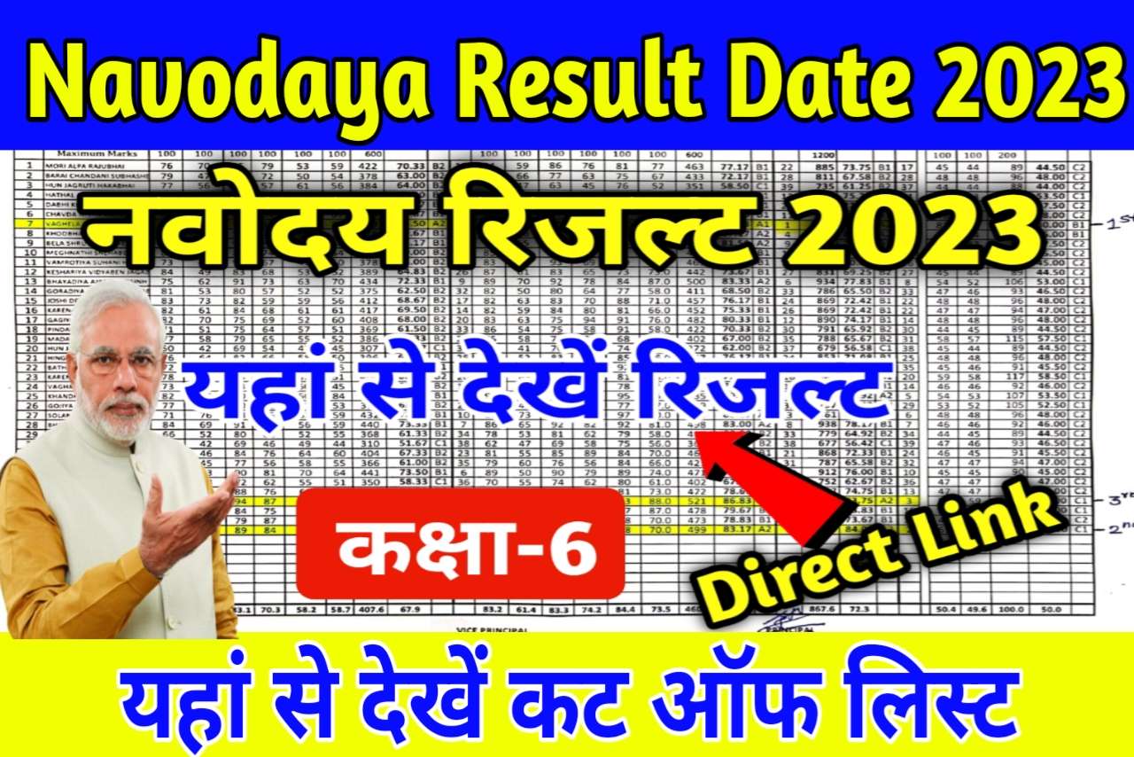 Navodaya Vidyalaya Result 2023 Cutoff List
